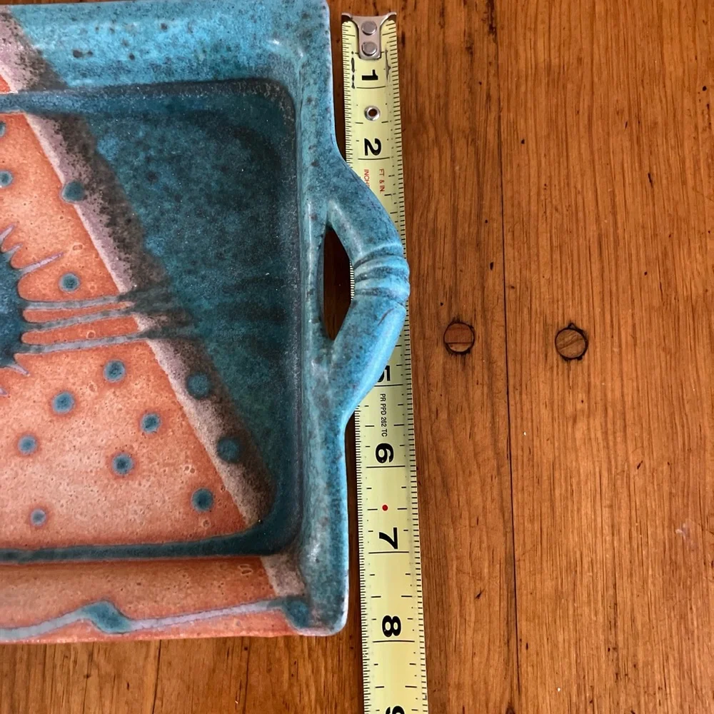 Studio Pottery Tray Signed EUC - Picture 12 of 12